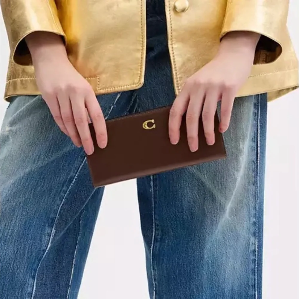 COACH Large Kisslock Frame Bag, Wallet, Bag Chain NEW W/TAGS Dark Brown CBR51 - Picture 15 of 15